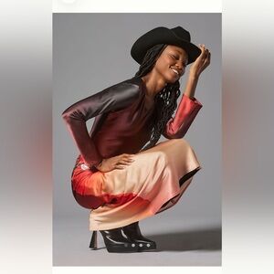 DELFI Collective Long-Sleeve Ombre Slip Dress Women’s Small